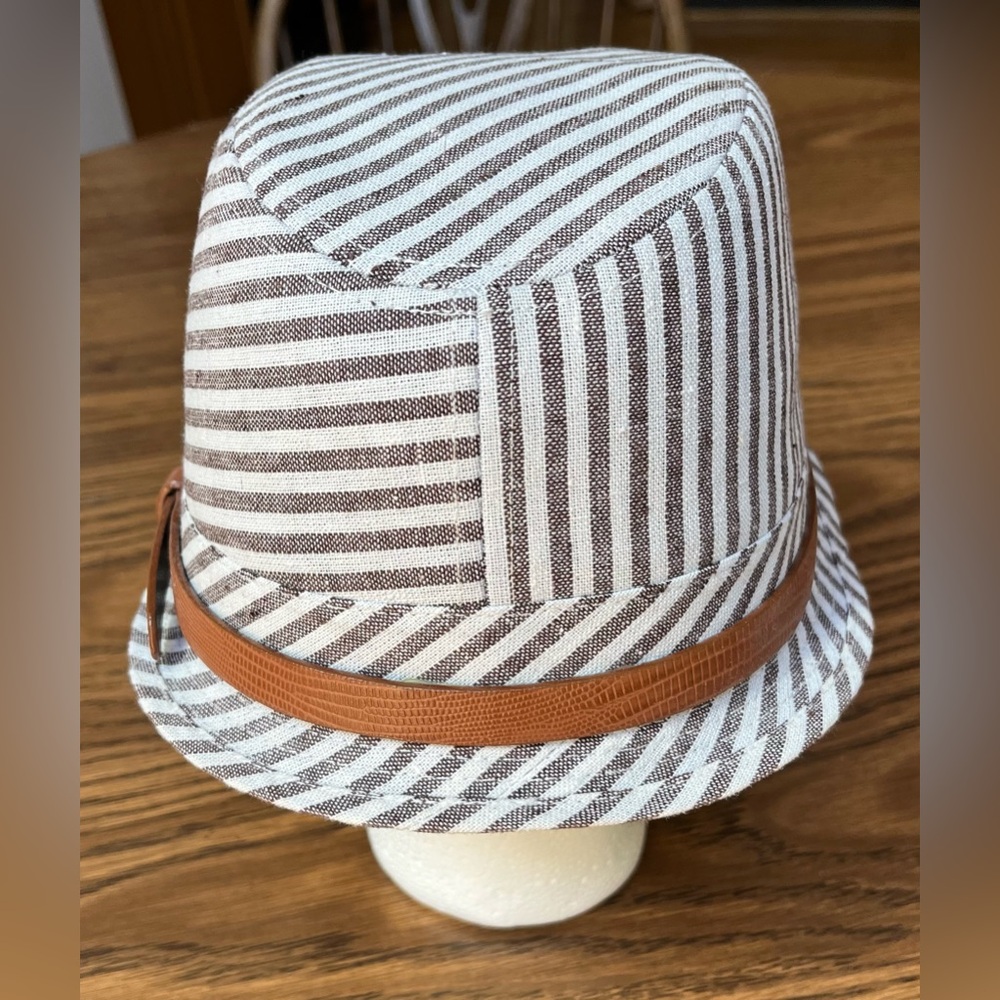 BDG Urban Outfitters Ladies Fedora Brown & Beige Preloved - Picture 4 of 7